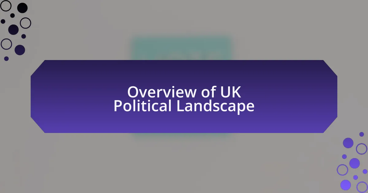 Overview of UK Political Landscape